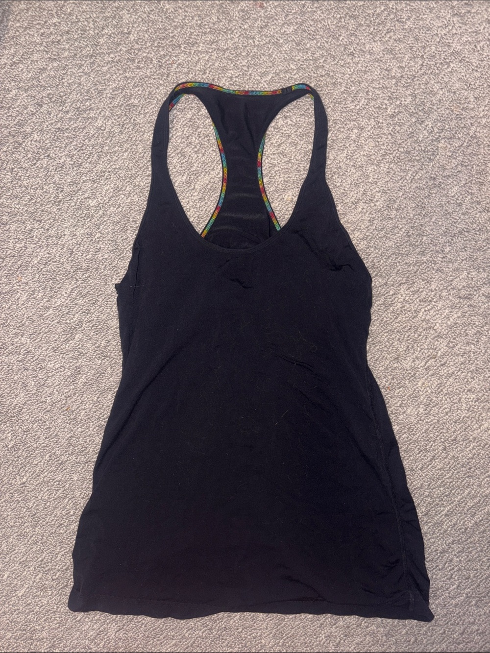 Lululemon Black/Multicoloured Reversible Racerback Tank - Picture 2 of 7